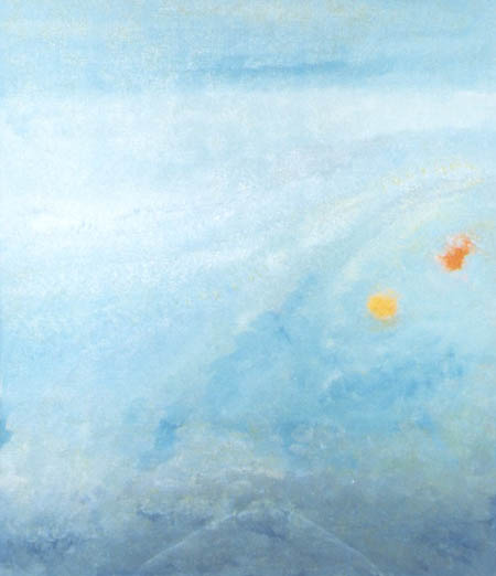 Nell'azzurro - oil on canvas, 1986
